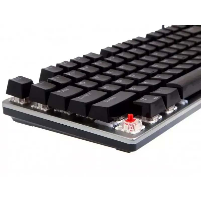 Kabelgebundene mechanische Gaming-Tastatur IBOX AURORA K-4 — QWERTY, 108 Tasten, einstellbare LED-Hintergrundbeleuchtung, wasserdicht, USB, 1,6 m Kabel