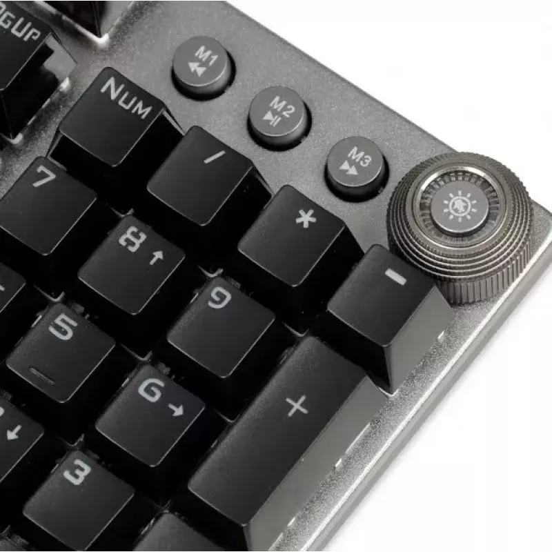 Kabelgebundene mechanische Gaming-Tastatur IBOX AURORA K-4 — QWERTY, 108 Tasten, einstellbare LED-Hintergrundbeleuchtung, wasserdicht, USB, 1,6 m Kabel