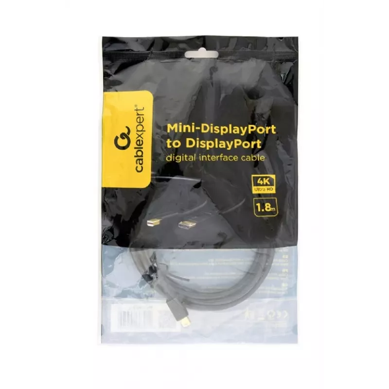 GEMBIRD Mini DisplayPort auf DisplayPort digitales Schnittstellenkabel 2.0m - Schwarz