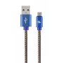 GEMBIRD Premium Jeans (Denim) Micro-USB-Kabel mit Metallsteckern, 2 m, Blau