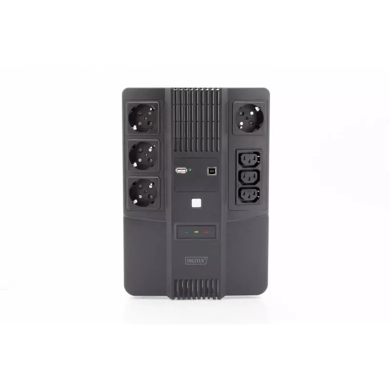 DIGITUS ALLINONE USV 600VA/360W LED 12V 7AH 4XCEE 7/7 3XIEC C13 USB RJ45