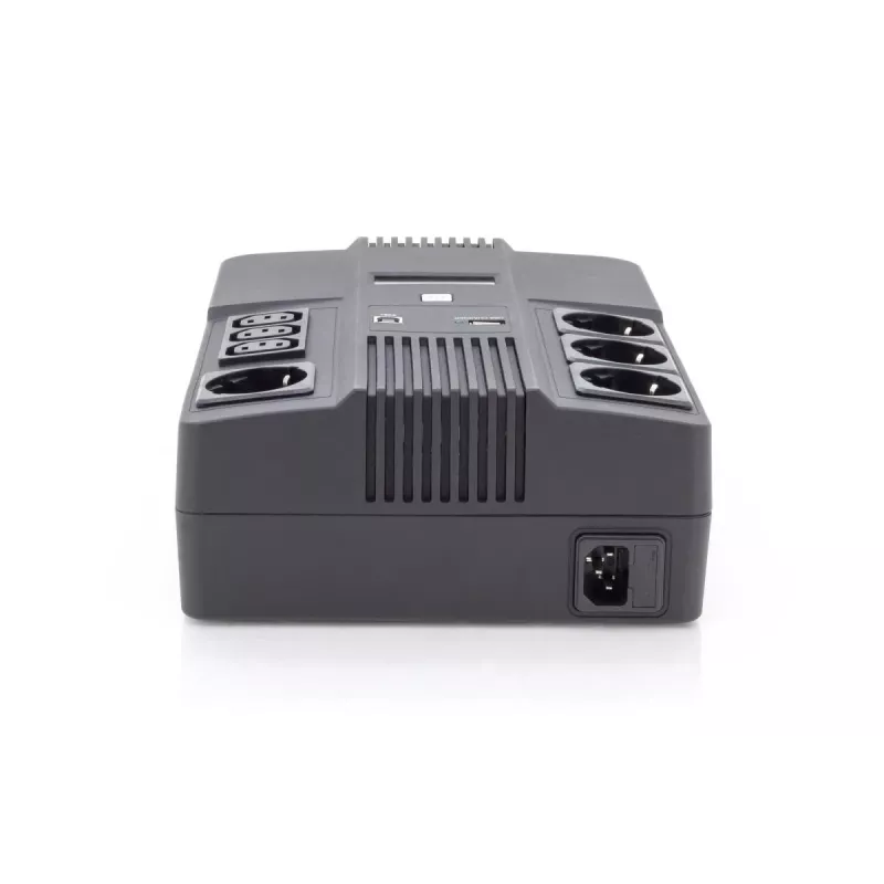DIGITUS ALLINONE USV 600VA/360W LED 12V 7AH 4XCEE 7/7 3XIEC C13 USB RJ45