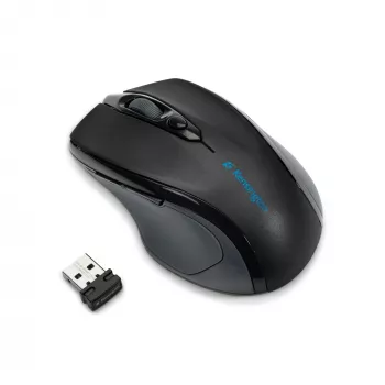 Kensington Pro Fit Mid-Size Wireless Mouse, rechtshändig, optisch, RF Wireless, 1600 DPI, Schwarz