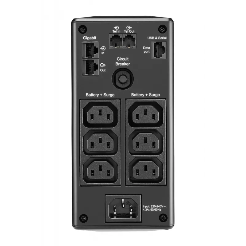 APC Back-UPS PRO BR900MI - 6x C13 Ausgang, USB, 900VA, Line-Interactive, 0,9 kVA, 540 W, Sinus, 176 V, 294 V