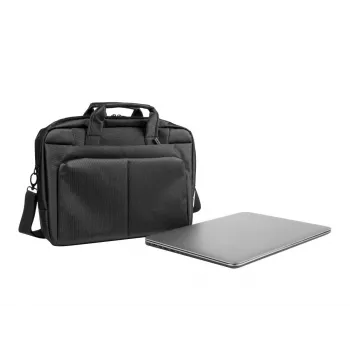 Aktentasche NATEC Gazelle 39,6 cm (15,6 Zoll) Nylon, 2 Fächer, Schultergurt, schwarz