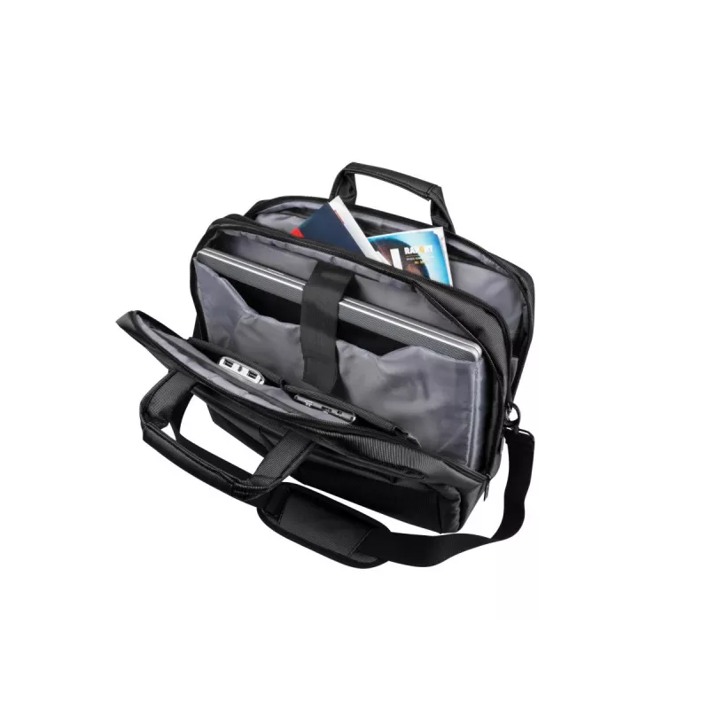 Aktentasche NATEC Gazelle 39,6 cm (15,6 Zoll) Nylon, 2 Fächer, Schultergurt, schwarz