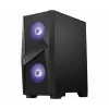 MSI MAG FORGE 100M Midi-Tower Gaming-Gehäuse 'Schwarz, 2x 120mm RGB PWM Lüfter, 1x 120mm Lüfter, 1-6 RGB Hub, gehärtete Glasscheibe, ATX, mATX, mini-ITX'