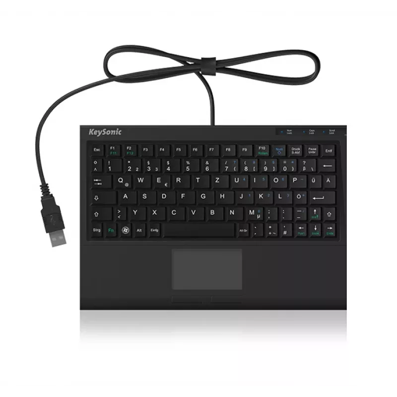 KeySonic ACK-3410 (US) Tastatur Büro USB US-Englisch Schwarz