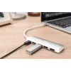 DIGITUS USB-C HUB 4-Port PD 4x USB 3.0, 1x PD Charging, Grau