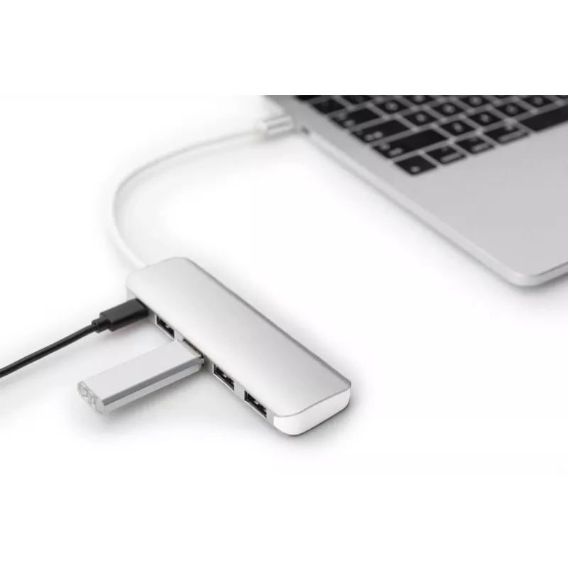 DIGITUS USB-C HUB 4-Port PD 4x USB 3.0, 1x PD Charging, Grau