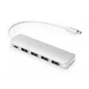 DIGITUS USB-C HUB 4-Port PD 4x USB 3.0, 1x PD Charging, Grau