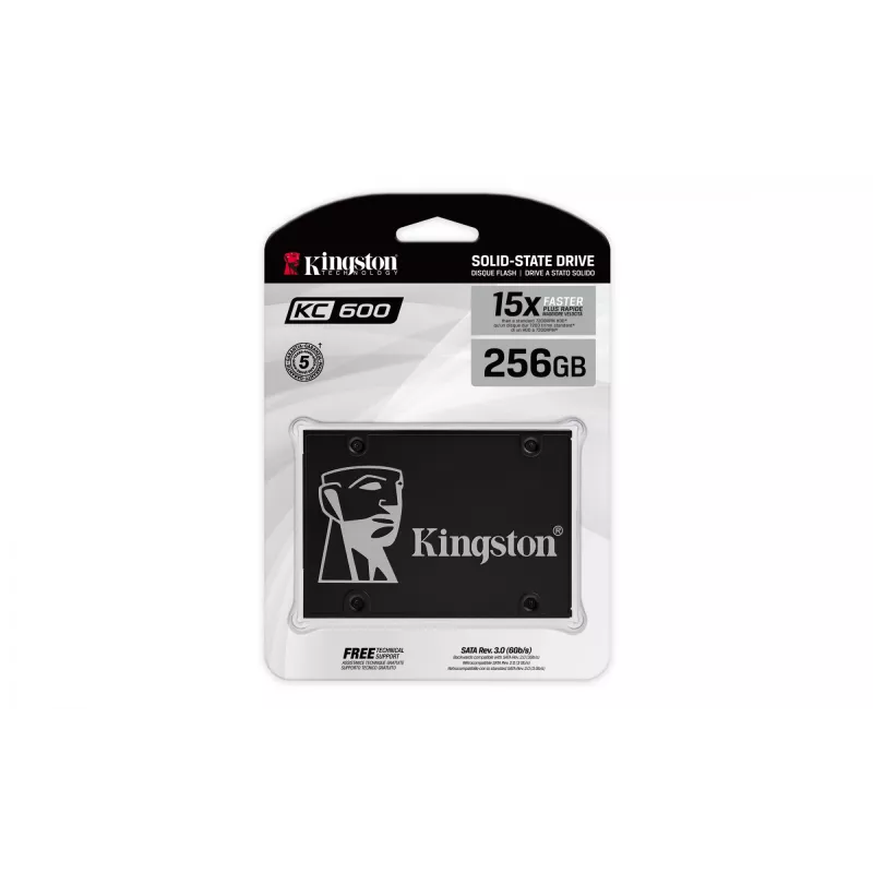 Kingston Technology 256G SSD KC600 SATA3 2,5 Zoll, 256 GB, 2,5 Zoll, 550 MB/s, 6 Gbit/s