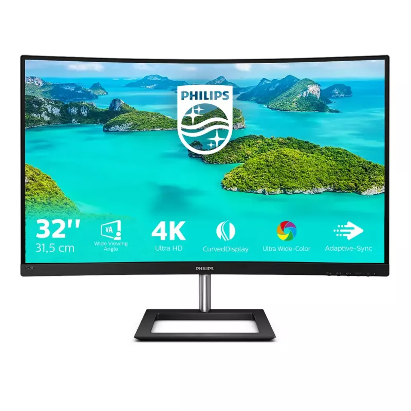 Philips E Line 328E1CA/00 Computer Monitor 80 cm (31,5 Zoll) 3840 x 2160 Pixel 4K Ultra HD LCD Schwarz