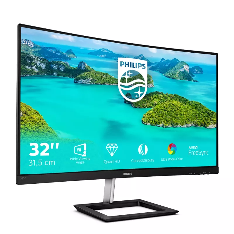 Philips E Line 325E1C/00 Computer Monitor 80 cm (31.5 Zoll) 2560 x 1440 Pixel Quad HD LCD Schwarz