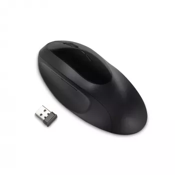 Kensington Pro Fit Ergo Wireless Mouse – Schwarz, rechtshändig, RF Wireless + Bluetooth, 1600 DPI, Schwarz
