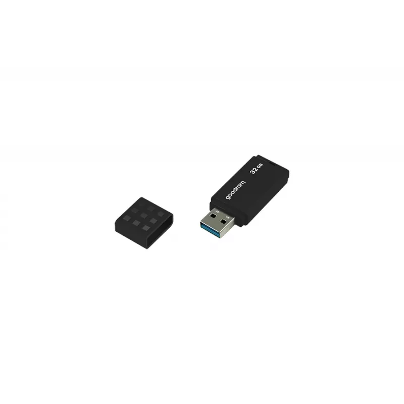 USB-Stick GOODRAM UME3 32 GB, USB Typ-A 3.2 Gen 1, schwarz, 51×21×9,6 mm