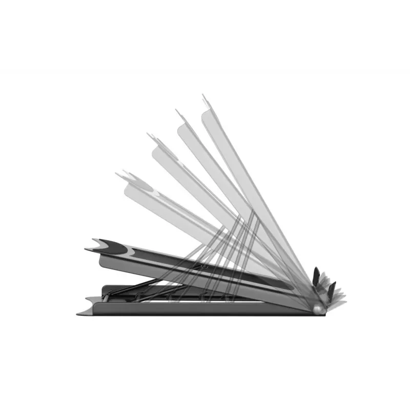DIGITUS faltbarer Stahl-Laptop-/Tablet-Ständer mit 5 Verstellpositionen