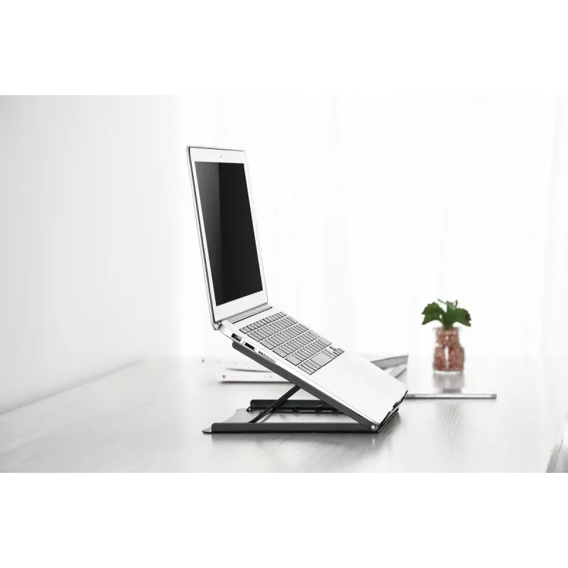 DIGITUS faltbarer Stahl-Laptop-/Tablet-Ständer mit 5 Verstellpositionen