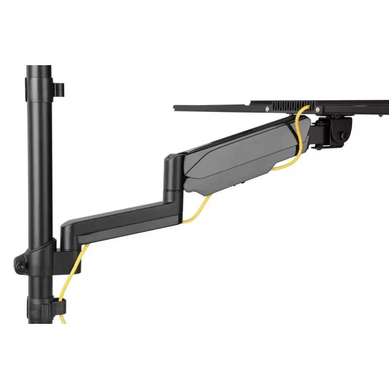 DIGITUS Sitz-Steh-Arbeitsplatz Wandhalterung einzeln, schwarz, max. Traglast: 1-8 kg, max. Bildschirmgröße: 17-32 Zoll