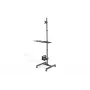 DIGITUS Mobiler Arbeitsplatz (Monitorhalterung, PC-Halter) max. 8 kg Traglast, 32-Zoll-Bildschirm – Schwarz