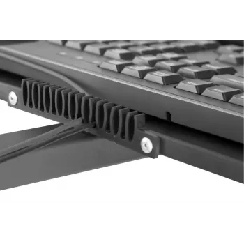 DIGITUS Mobiler Arbeitsplatz (Monitorhalterung, PC-Halter) max. 8 kg Traglast, 32-Zoll-Bildschirm – Schwarz