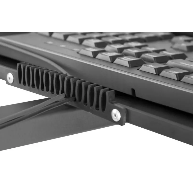 DIGITUS Mobiler Arbeitsplatz (Monitorhalterung, PC-Halter) max. 8 kg Traglast, 32-Zoll-Bildschirm – Schwarz