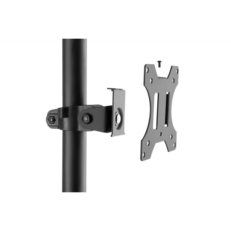 DIGITUS Mobiler Arbeitsplatz (Monitorhalterung, PC-Halter) max. 8 kg Traglast, 32-Zoll-Bildschirm – Schwarz