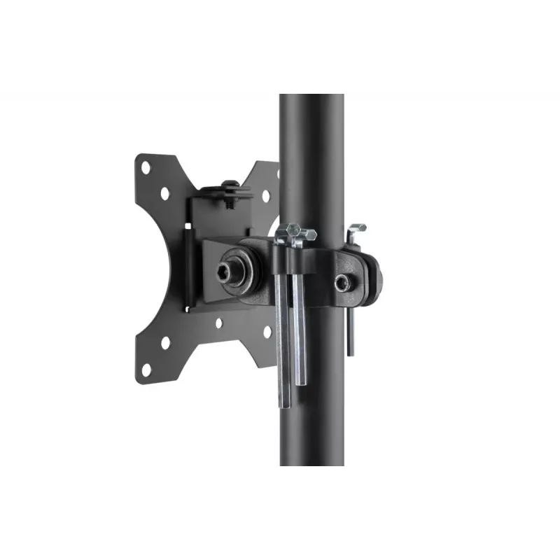 DIGITUS Mobiler Arbeitsplatz (Monitorhalterung, PC-Halter) max. 8 kg Traglast, 32-Zoll-Bildschirm – Schwarz