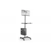 DIGITUS Mobiler Arbeitsplatz (Monitorhalterung, PC-Halter) max. 8 kg Traglast, 32-Zoll-Bildschirm – Schwarz