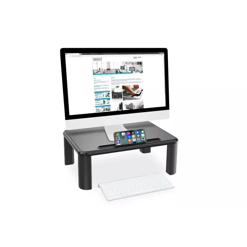 DIGITUS Höhenverstellbarer Tisch-Monitorständer 400x280x143mm; max. Belastung bis 10kg