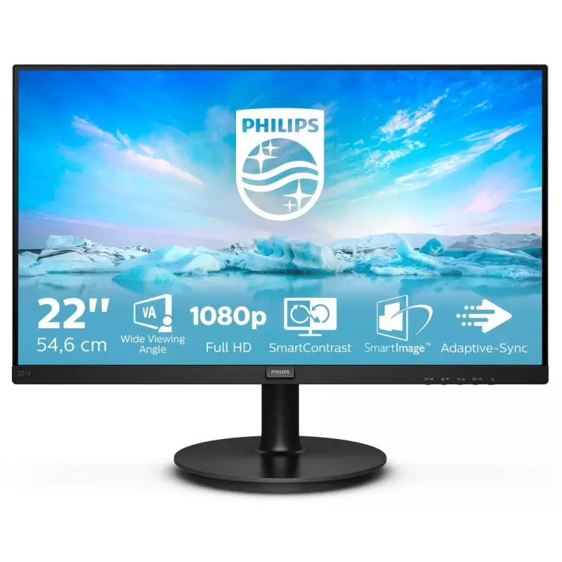 Philips V Line 221V8/00 Computer Monitor 54,6 cm (21,5 Zoll) 1920 x 1080 Pixel Full HD LED Schwarz