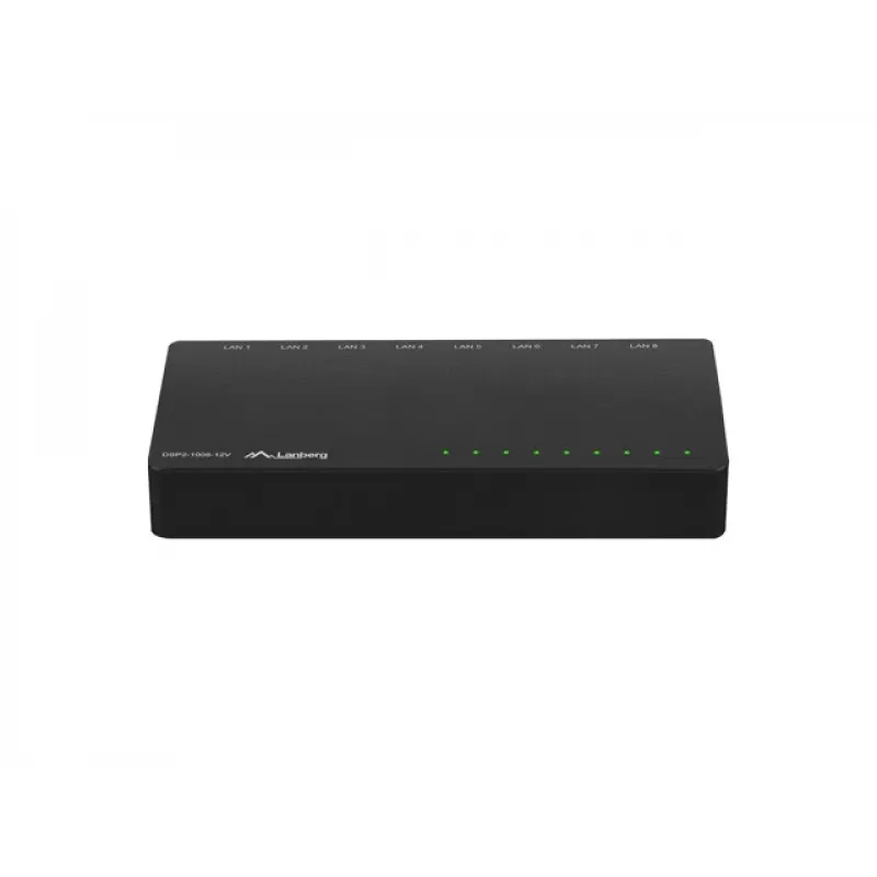 LANBERG Switch Dsp2-1008-12v 8x 1gb/s Unmanaged Gigabit Ethernet Desktop 12v