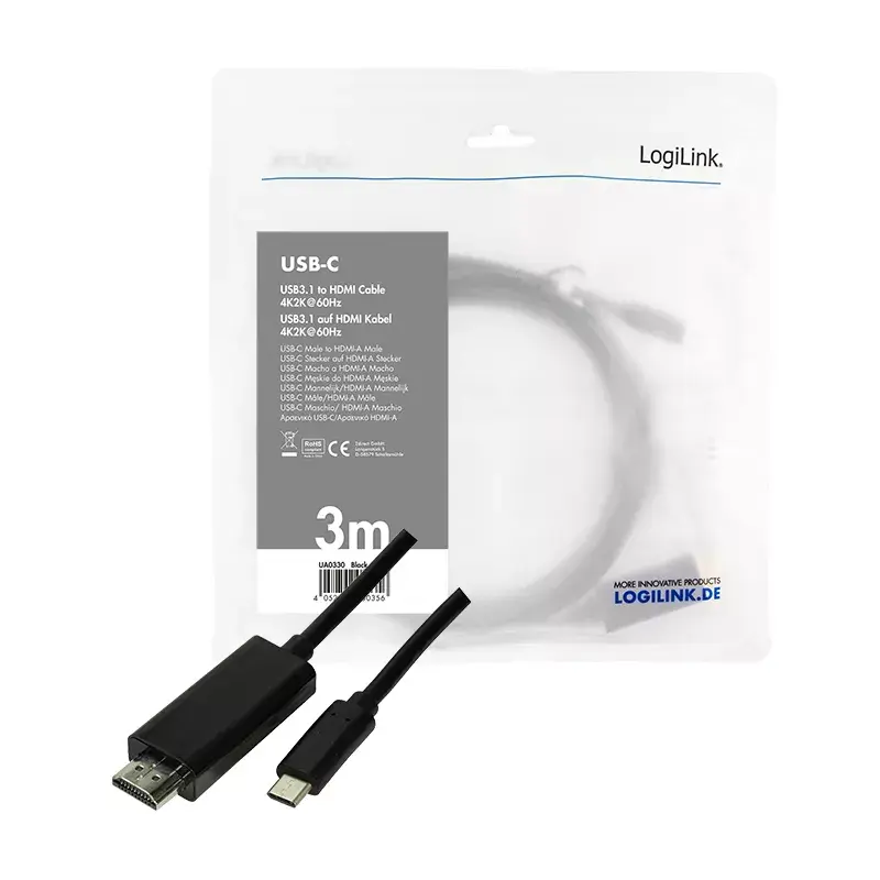 USB-Grafikadapter LogiLink UA0330 Schwarz