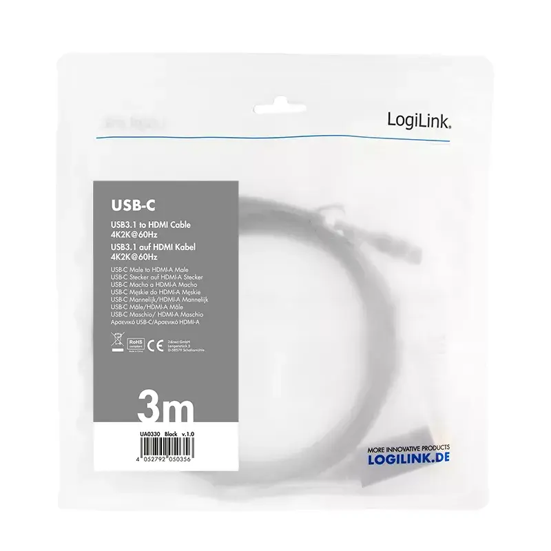USB-Grafikadapter LogiLink UA0330 Schwarz