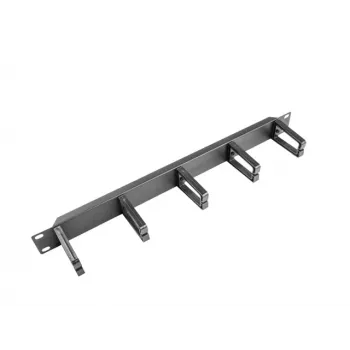 Kabelmanagement-Panel LANBERG AK-1202-B, 1U, 19 Zoll (482,6 mm) Breite, Tiefe 78,7 mm, schwarz