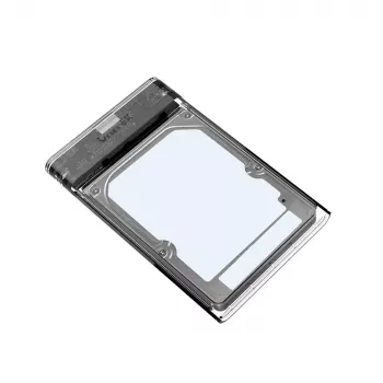 Unitek HDD/SSD-Gehäuse S1103A Transparent für 2,5-Zoll-SATA-III-Laufwerke, USB 3.1 Gen 1 (Micro-USB B)
