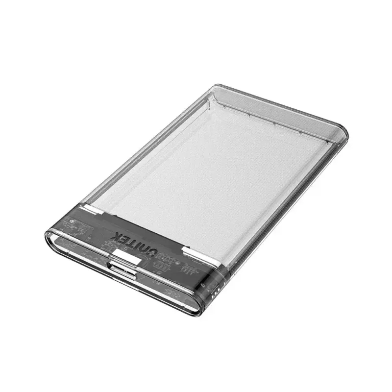 Unitek HDD/SSD-Gehäuse S1103A Transparent für 2,5-Zoll-SATA-III-Laufwerke, USB 3.1 Gen 1 (Micro-USB B)
