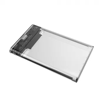 Unitek HDD/SSD-Gehäuse S1103A Transparent für 2,5-Zoll-SATA-III-Laufwerke, USB 3.1 Gen 1 (Micro-USB B)