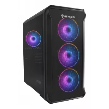 GENESIS Irid 503 ARGB Micro Tower Schwarz, Transparent