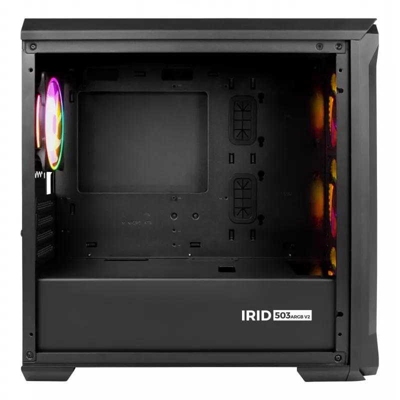 GENESIS Irid 503 ARGB Micro Tower Schwarz, Transparent