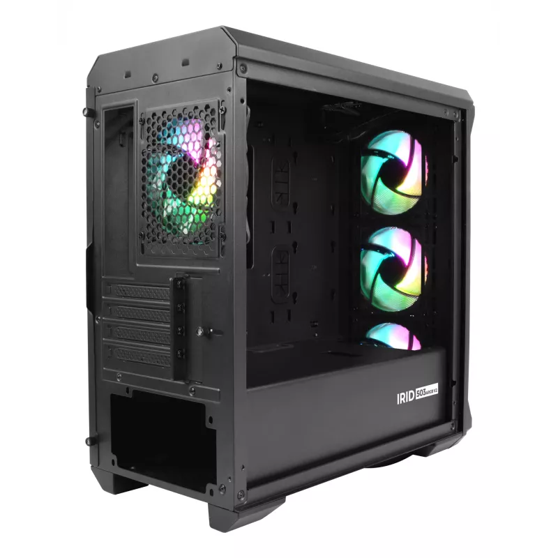 GENESIS Irid 503 ARGB Micro Tower Schwarz, Transparent