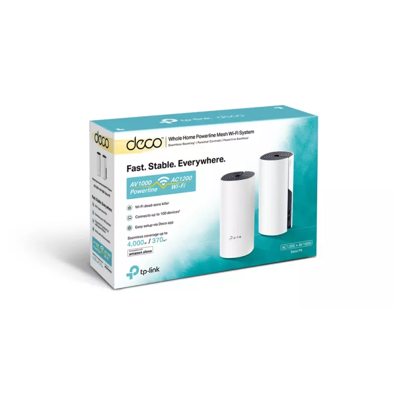TP-Link AC1200 + AV1000 Whole Home Hybrid Mesh Wi-Fi System, 2er-Pack