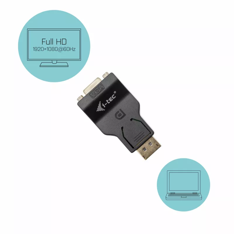 Adapter DisplayPort zu VGA i-tec DP2VGAADA