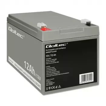 UPS-Batterie QOLTEC 53049, VRLA AGM 12 V 12 Ah, grau, 150×98×95 mm