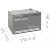 UPS-Batterie QOLTEC 53049, VRLA AGM 12 V 12 Ah, grau, 150×98×95 mm
