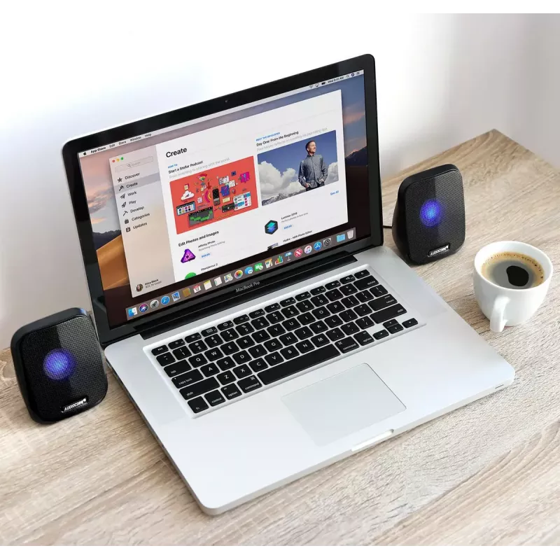 Lautsprecher Audiocore AC835 kabelgebunden 2.0 6 W USB schwarz Tischlautsprecher