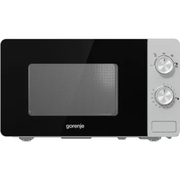 Solo-Mikrowelle Gorenje MO20E1S — 20 l, 800 W, Drehregler, 270 mm Drehteller, Edelstahl/Schwarz