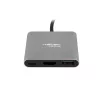 USB-C auf HDMI & USB Hub NATEC Fowler Mini — USB 2.0 Typ-C Host, HDMI, USB-A und USB-C Anschlüsse, Grau