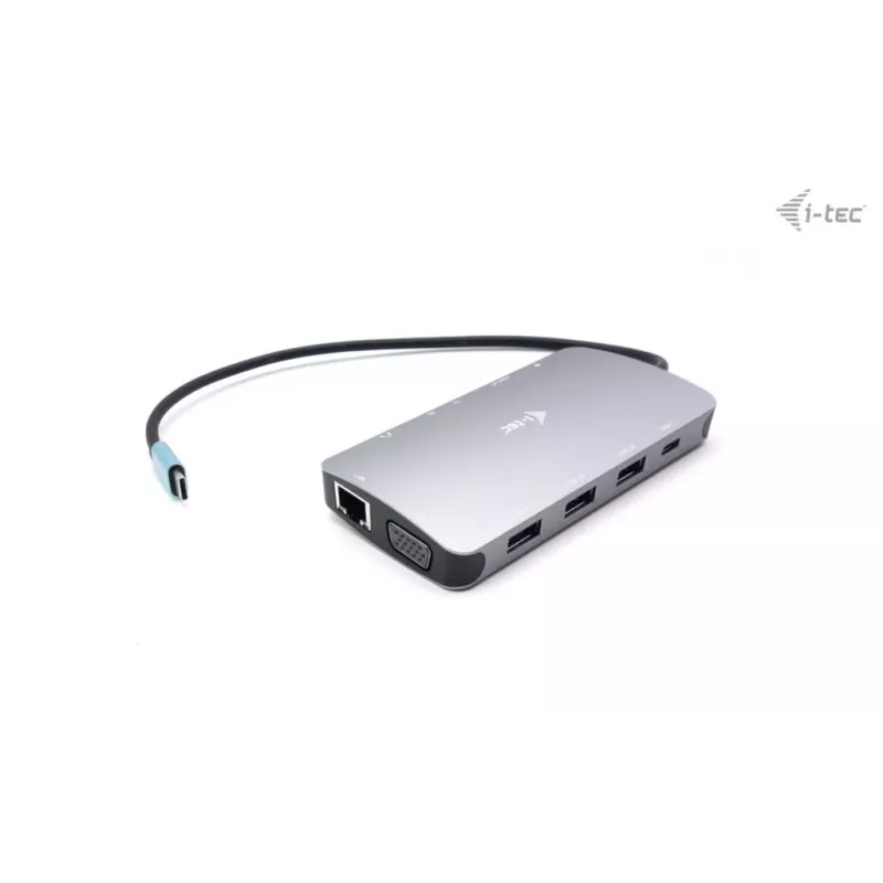 Docking Station i-tec Metal USB-C Travel Nano Dock HDMI/VGA mit LAN + Power Delivery 100 W