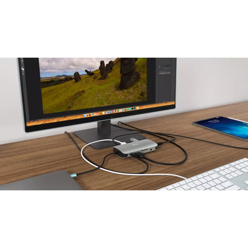 Docking Station i-tec Metal USB-C Travel Nano Dock HDMI/VGA mit LAN + Power Delivery 100 W